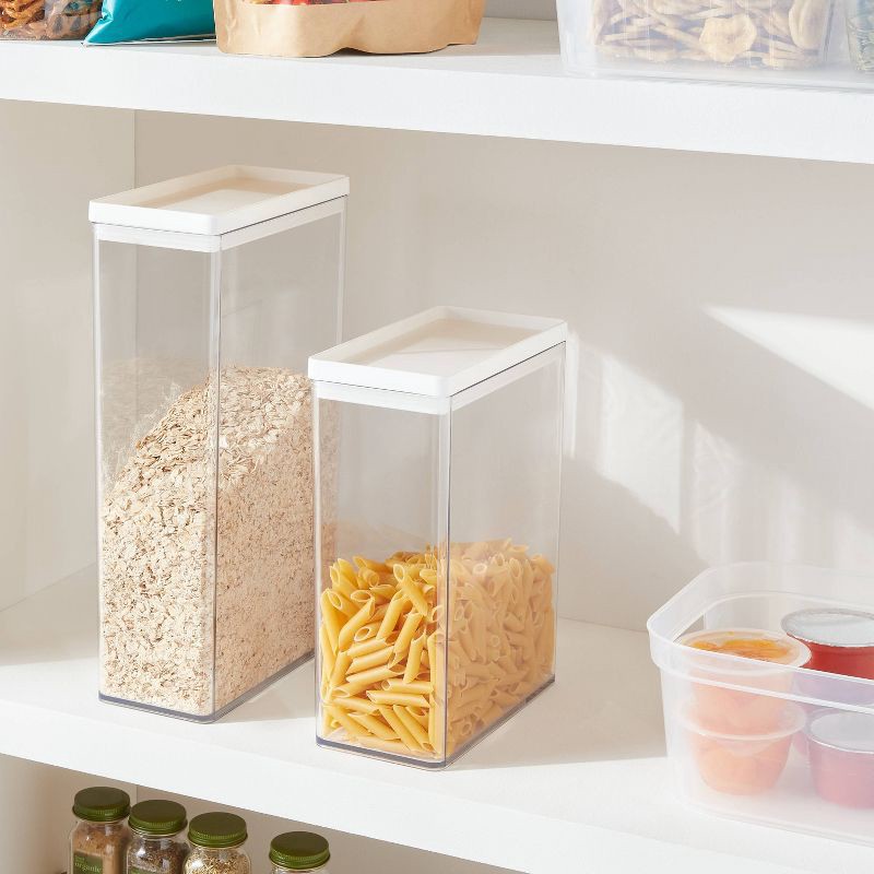 slide 2 of 3, 4.3qt Plastic Food Storage Canister - Brightroom™: Kitchen Organization, Clear Pantry Canister, 4.3 qt