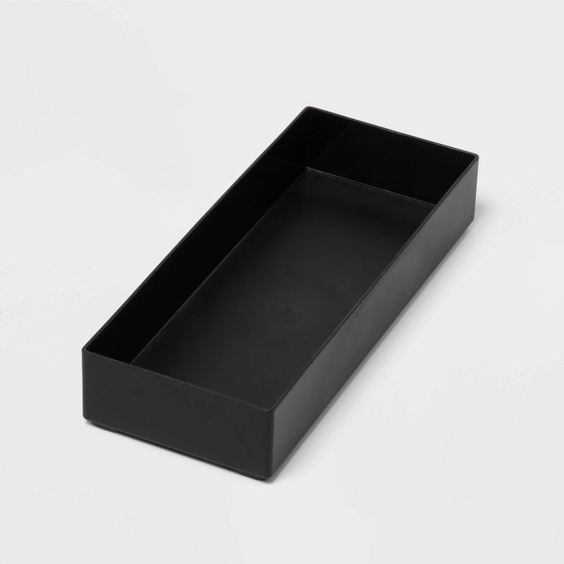 slide 1 of 3, 6"x15" Drawer Flatware Organizer Black - Brightroom™: In-Drawer Silverware Caddy, Dishwasher-Safe, Contemporary Style, 1 ct