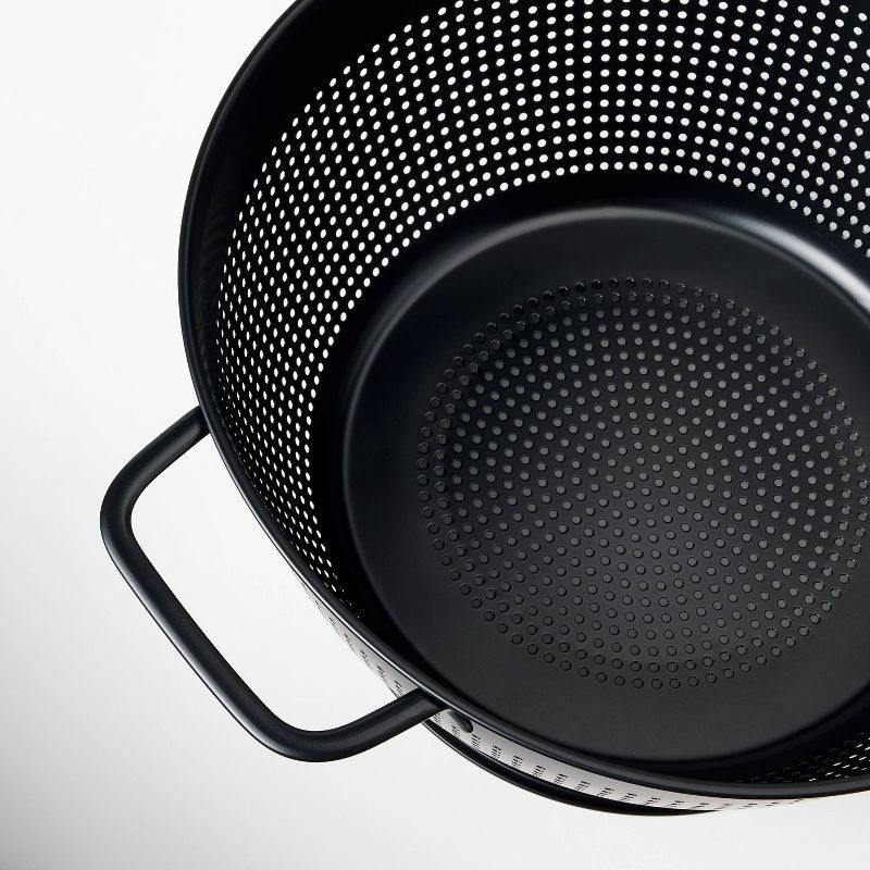slide 3 of 3, 5qt Stainless Steel Colander Black - Figmint™, 5 qt