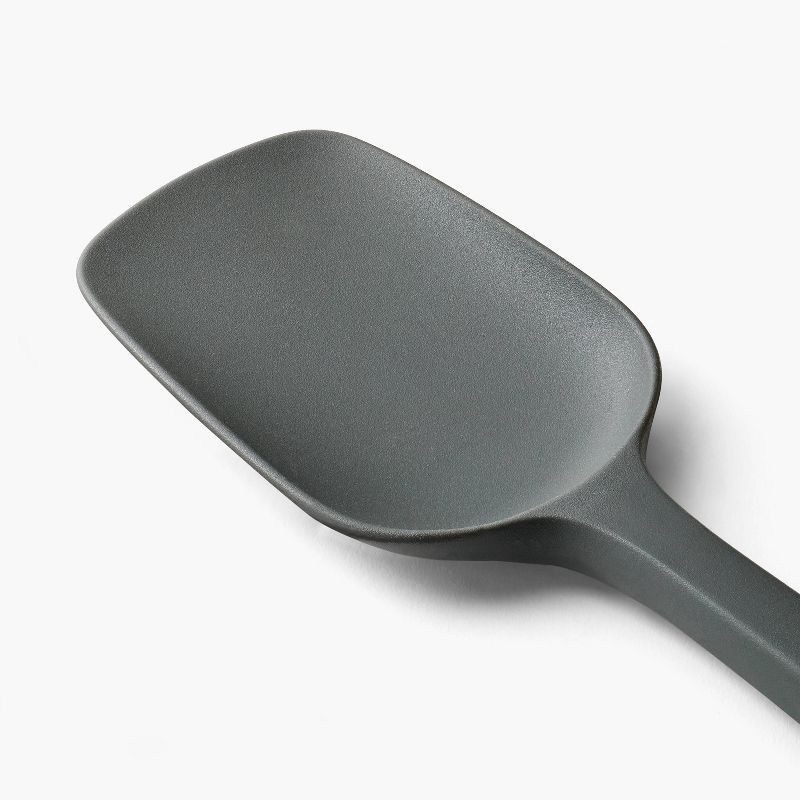 slide 3 of 4, Silcone Kitchen Spoonula - Figmint™: Silicone & Nylon, Dishwasher-Safe, 12.6" Length, Gray, Solid Kitchen Utensil, 1 ct