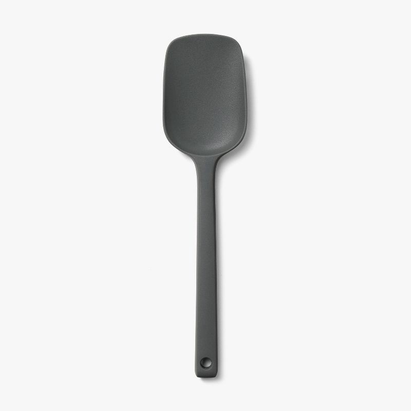 slide 1 of 4, Silcone Kitchen Spoonula - Figmint™: Silicone & Nylon, Dishwasher-Safe, 12.6" Length, Gray, Solid Kitchen Utensil, 1 ct