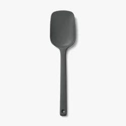 Silcone Kitchen Spoonula - Figmint™: Silicone & Nylon, Dishwasher-Safe, 12.6" Length, Gray, Solid Kitchen Utensil