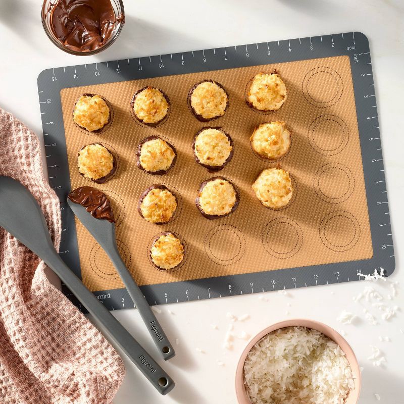 slide 2 of 5, 2pc Silicone Spatula Set Dark Gray - Figmint™: Kitchen Utensil Set, Dishwasher-Safe, Adult Cooking Tools, 2 ct