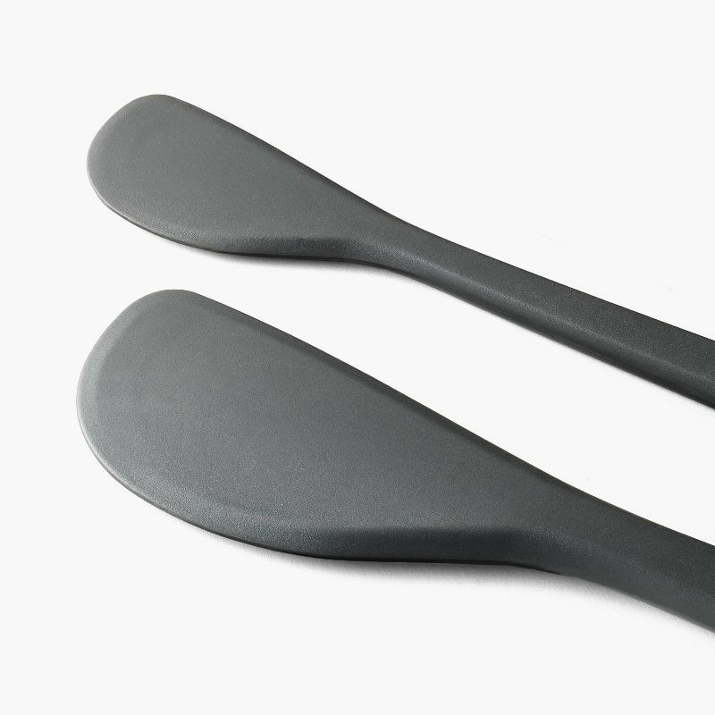 slide 3 of 5, 2pc Silicone Spatula Set Dark Gray - Figmint™: Kitchen Utensil Set, Dishwasher-Safe, Adult Cooking Tools, 2 ct