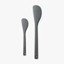 2pc Silicone Spatula Set Dark Gray - Figmint™: Kitchen Utensil Set, Dishwasher-Safe, Adult Cooking Tools