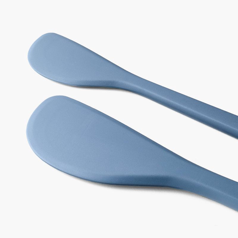 slide 3 of 5, 2pc Silicone Spatula Set Blue - Figmint™: Kitchen Utensil Set, Dishwasher-Safe, Includes Mini Spatula, 2 ct