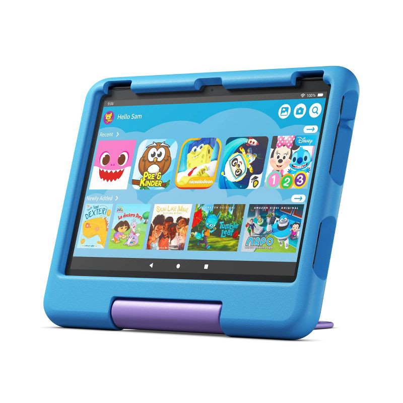 slide 2 of 8, Amazon Fire HD 10" 32GB Kids Tablet - (2023 Release) - Blue, 1 ct