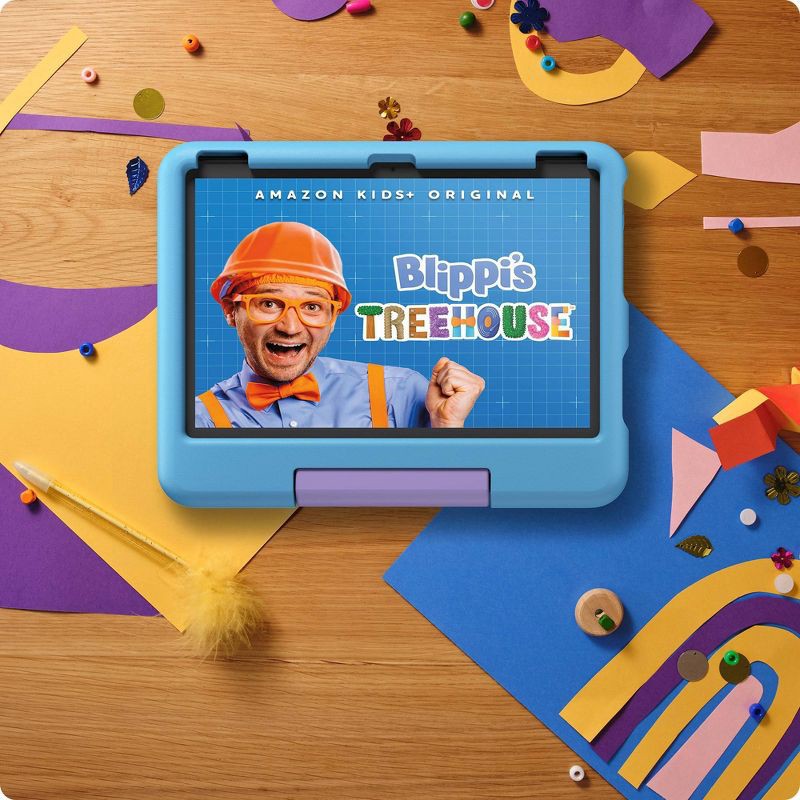 slide 7 of 8, Amazon Fire HD 10" 32GB Kids Tablet - (2023 Release) - Blue, 1 ct