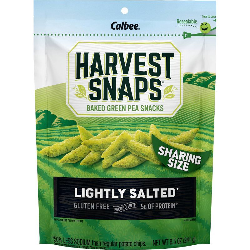 slide 1 of 3, Harvest Snaps Lightly Salted Baked Green Pea Snacks - 8.5oz, 8.5 oz