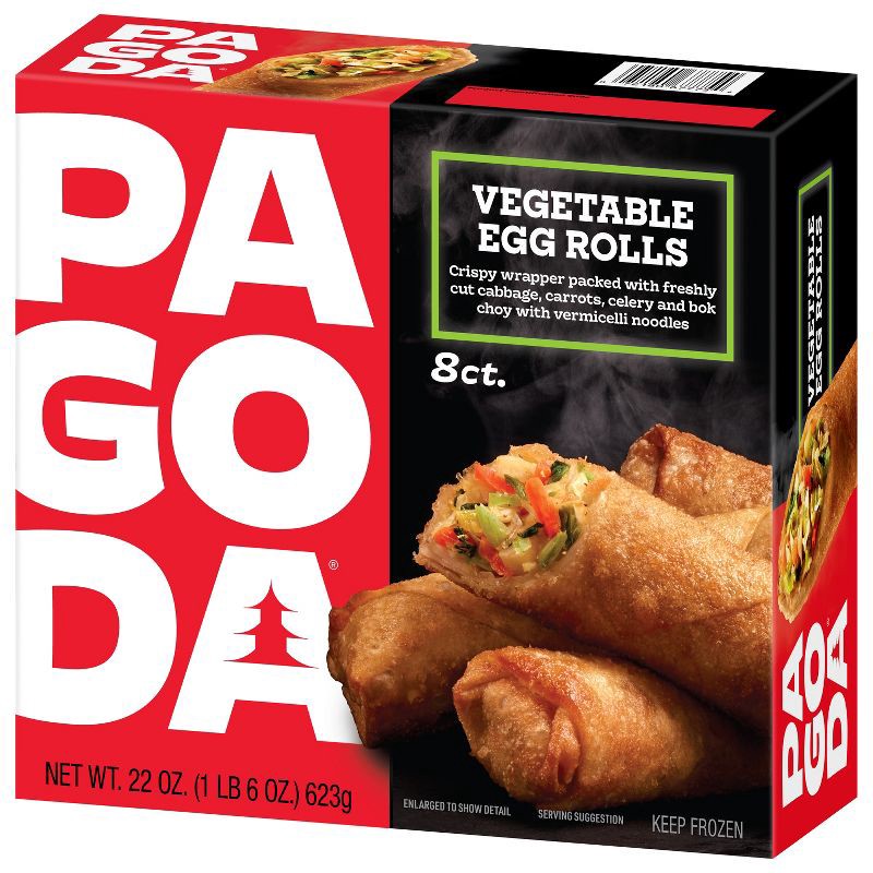 slide 9 of 10, PAGODA Frozen Crispy Vegetable Egg Rolls - 22.oz, 1 ct