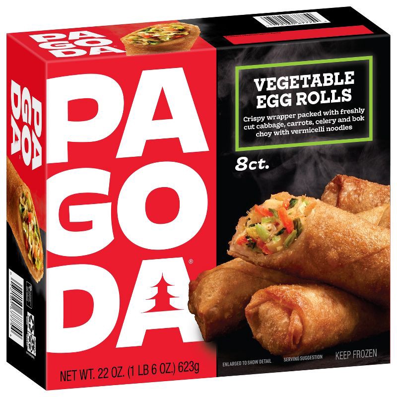 slide 10 of 10, PAGODA Frozen Crispy Vegetable Egg Rolls - 22.oz, 1 ct