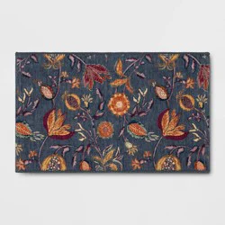 1'8"x2'10" Floral Rectangle Woven Indoor Accent Rug Purple - Threshold™