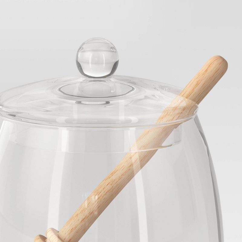 slide 4 of 4, 18.5 fl oz 3pc Honey Pot Glass Food Storage Container - Threshold™: Dishwasher-Safe, Autumn Shapes, 18.5 fl oz, 3 ct