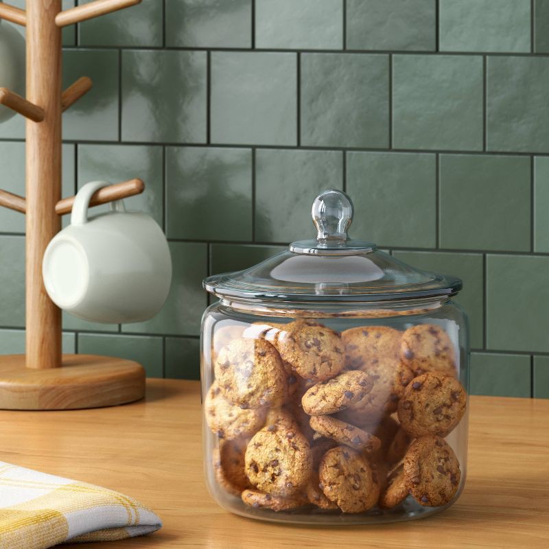 slide 2 of 3, 96oz Glassware Kitchen Storage - Threshold™: Clear Glass, Dishwasher-Safe, 8.27" Height, Lifetime Warranty, 96 oz