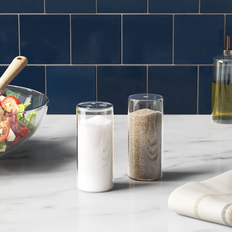 slide 2 of 3, 2pc Glass Salt Keepers - Threshold™, 2 ct