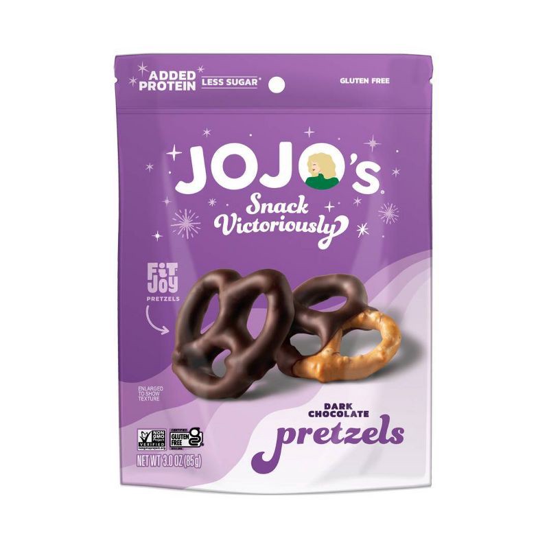 slide 1 of 6, JOJO's Dark Chocolate Covered Pretzels - 3oz, 3 oz