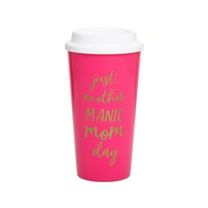 slide 1 of 5, Pearhead Mom Travel Mug - Pink/Gold, 1 ct