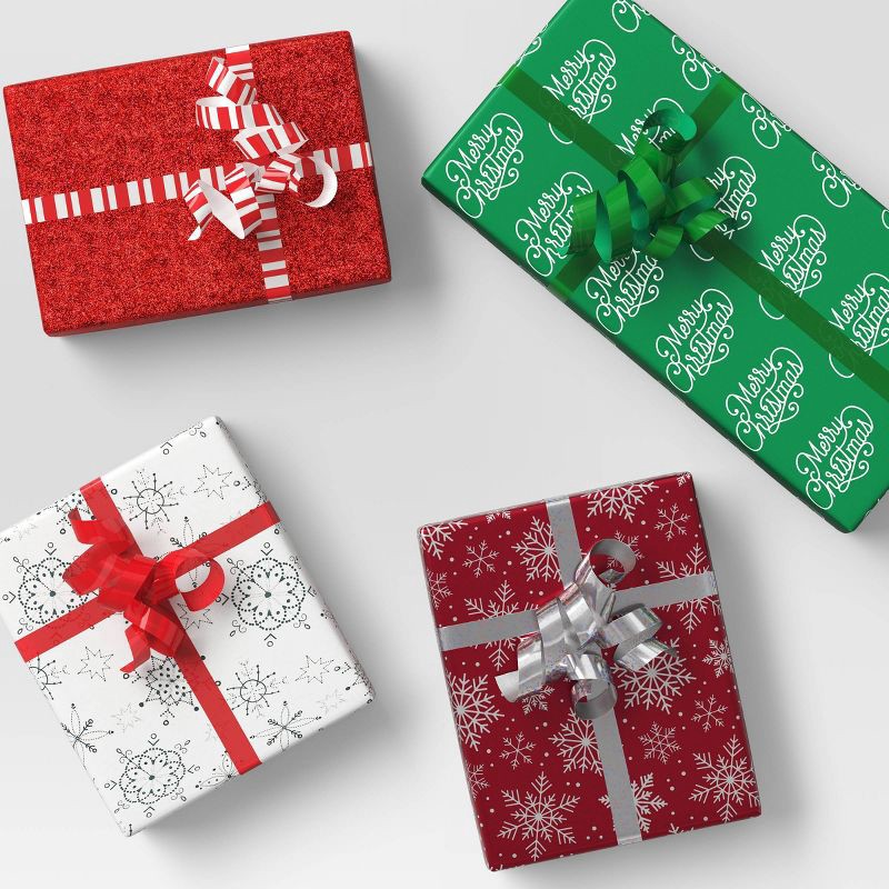 slide 2 of 3, 5 End Christmas Ribbon 40' Red/Silver/Green - Wondershop™, 1 ct