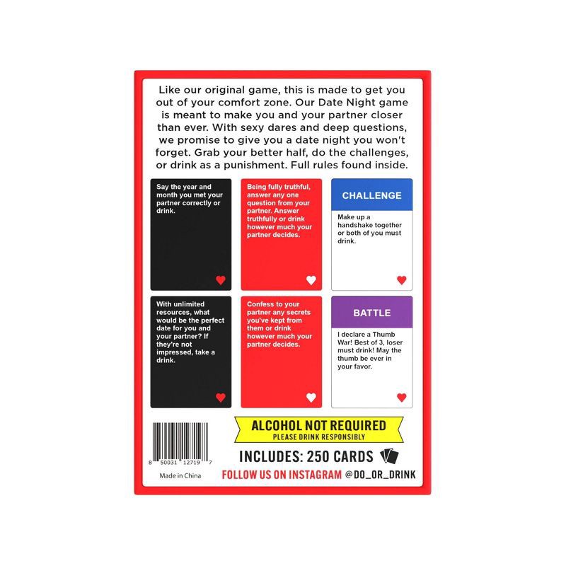 slide 2 of 9, Do Or Drink Date Night Hydration Edition Game, 1 ct