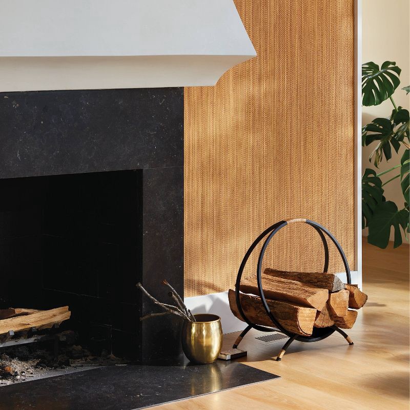 slide 2 of 4, Grasscloth Peel and Stick Wallpaper - Threshold™, 1 ct