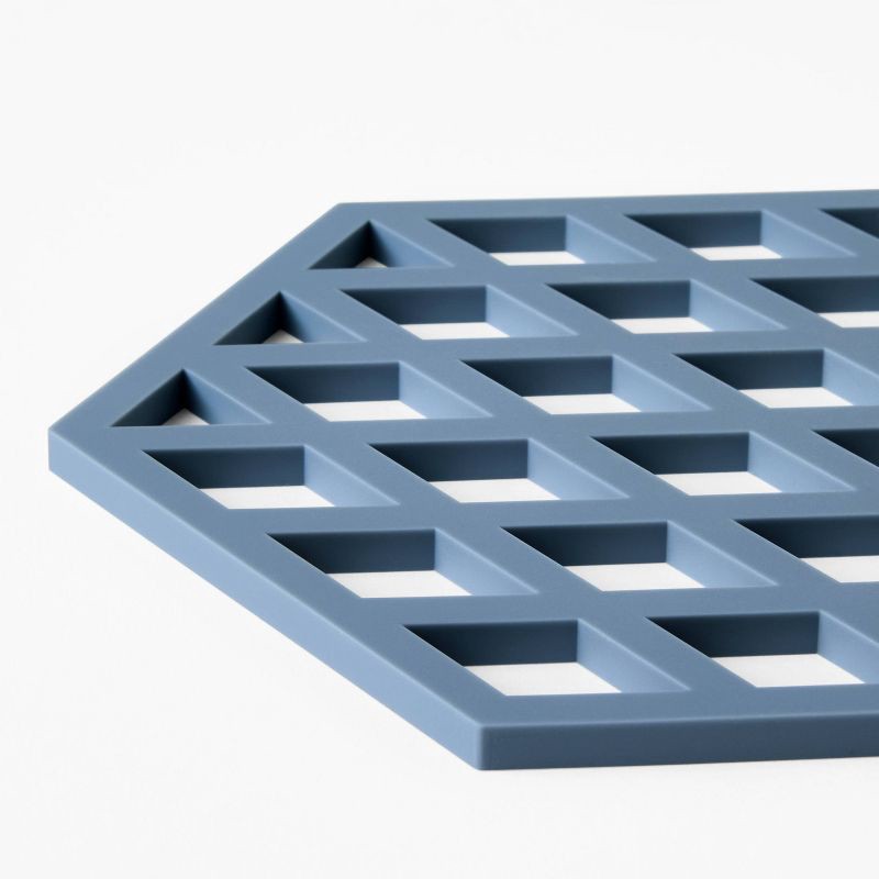 slide 3 of 4, Silicone Trivet Blue - Figmint™: Heat-Resistant Silicone, Dishwasher-Safe, 8" Square for Hot Dishes, 1 ct