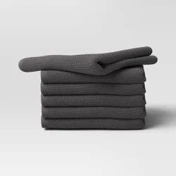 6pk Cotton Dishcloths Gray - Room Essentials™