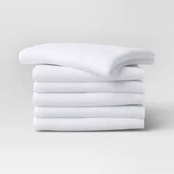 6pc Flour Sacks Kitchen Textile Set White - Room Essentials™: Modern Cotton Dish Towels, Plain Weave, Machine Washable