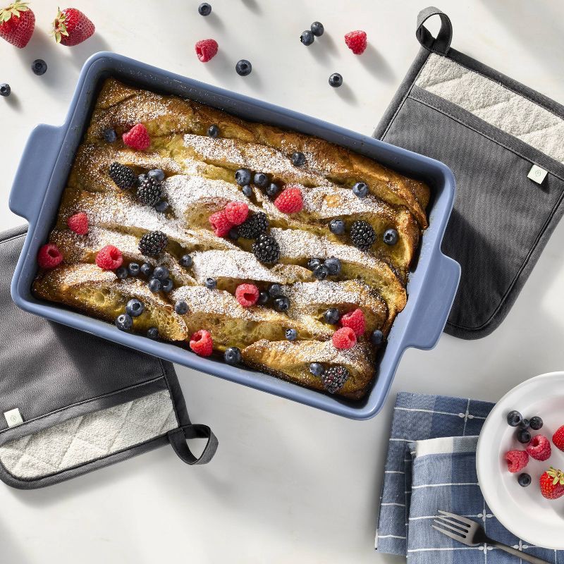 slide 2 of 3, 2pk Potholder Dark Gray - Figmint™, 2 ct