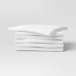 6pc Bar Mops Kitchen Textile White - Room Essentials™: Cotton Terry Dish Towels, OEKO-TEX Certified, 18"x16"