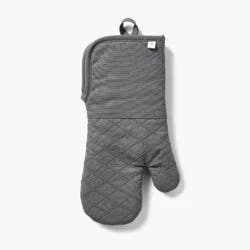 Oven Mitt Dark Gray - Figmint™: Solid Cotton, Machine Washable, 14"x7", Hanging Loop, Silicon Gripper, OEKO-TEX Certified