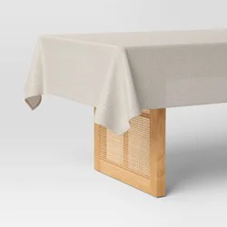 104"x60" Linen Blend Tablecloth Cream - Threshold™