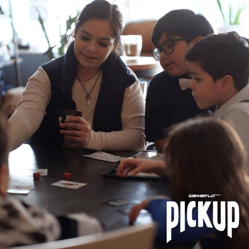 slide 7 of 9, GameFlo PICKUP Basketball Card Game: Strategy & Math Focus, 2-6 Players, Includes Cards, Dice, Scoring Pads, 1 ct