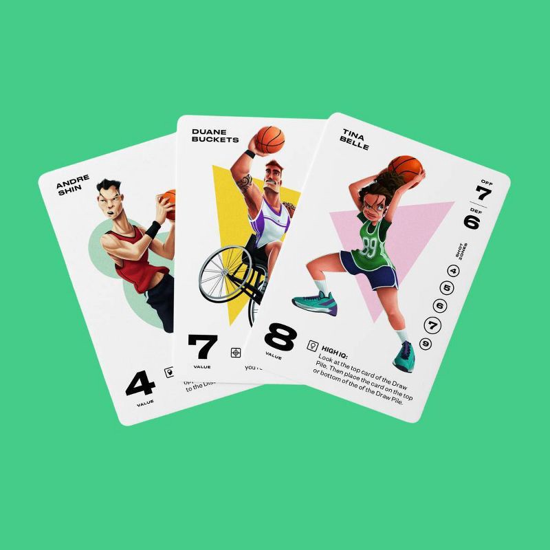 slide 9 of 9, GameFlo PICKUP Basketball Card Game: Strategy & Math Focus, 2-6 Players, Includes Cards, Dice, Scoring Pads, 1 ct