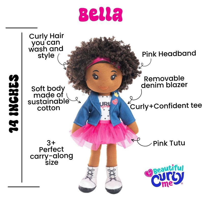 slide 3 of 7, Beautiful Curly Me 14'' Bella Entrepreneur with Curly Hair Plush Doll, 1 ct