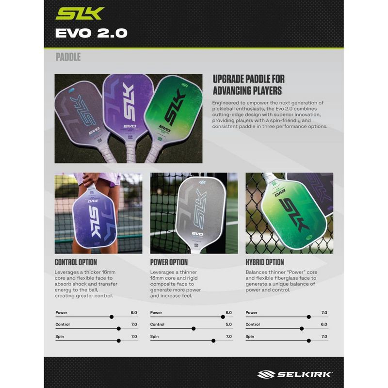 slide 8 of 8, Selkirk Sport SLK Evo Hybrid - XL Green, 1 ct