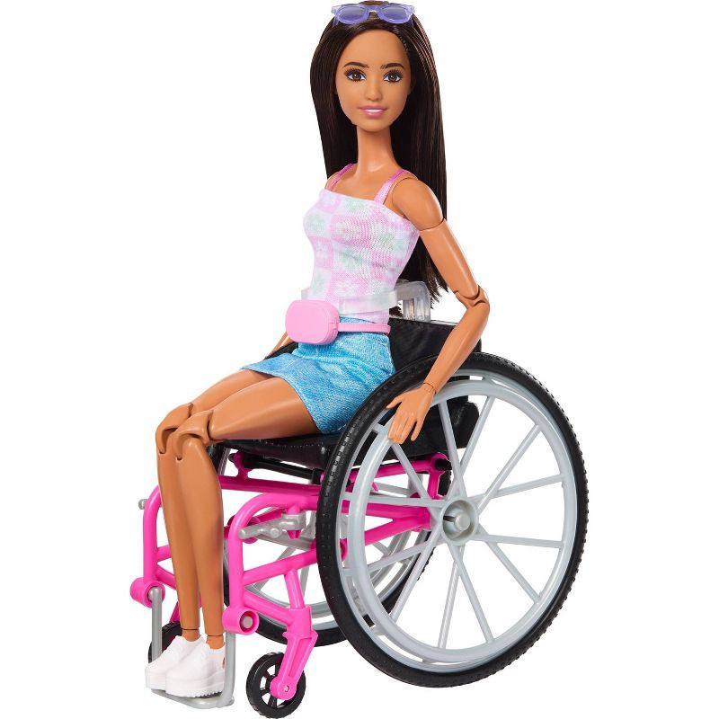 slide 2 of 6, Barbie Brunette Fashion Doll & Service Dog Playset with Wheelchair, Ramp & Accessories (Target Exclusive), 1 ct