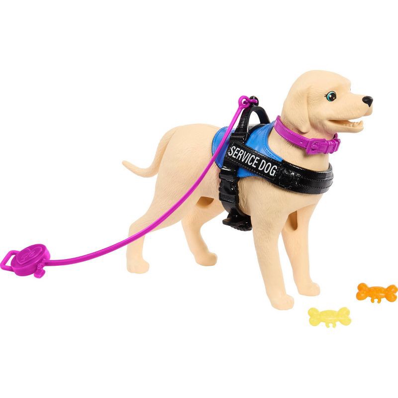 slide 3 of 6, Barbie Brunette Fashion Doll & Service Dog Playset with Wheelchair, Ramp & Accessories (Target Exclusive), 1 ct