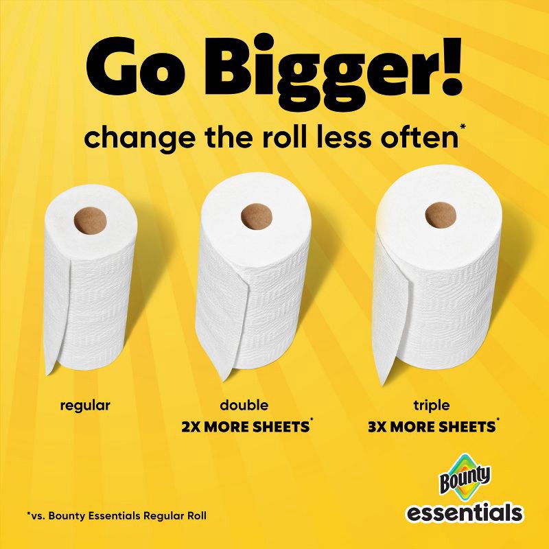 slide 11 of 16, Bounty Essentials Select-A-Size Paper Towels - 2 Triple Rolls, 1 ct