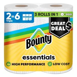 Bounty Essentials Select-A-Size Paper Towels - 2 Triple Rolls
