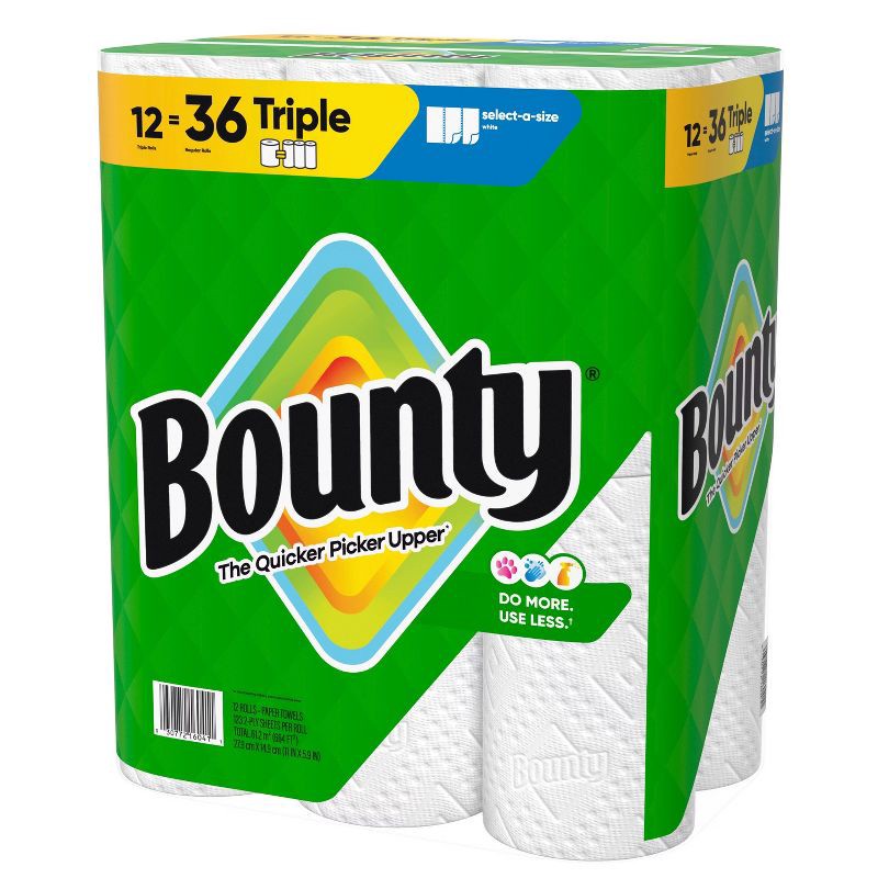slide 14 of 16, Bounty Select-A-Size Paper Towels - 12 Triple Rolls, 1 ct
