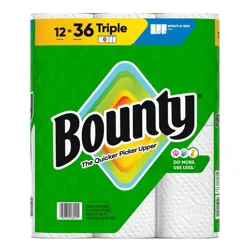 Bounty Select-A-Size Paper Towels - 12 Triple Rolls - 2-Ply - 123 Sheets: Non-Toxic, No Fragrance Added, Dye-Free