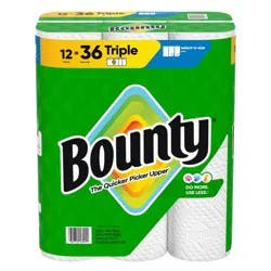 Bounty Select-A-Size Paper Towels - 12 Triple Rolls - 2-Ply - 123 Sheets