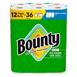 Bounty Select-A-Size Paper Towels - 12 Triple Rolls