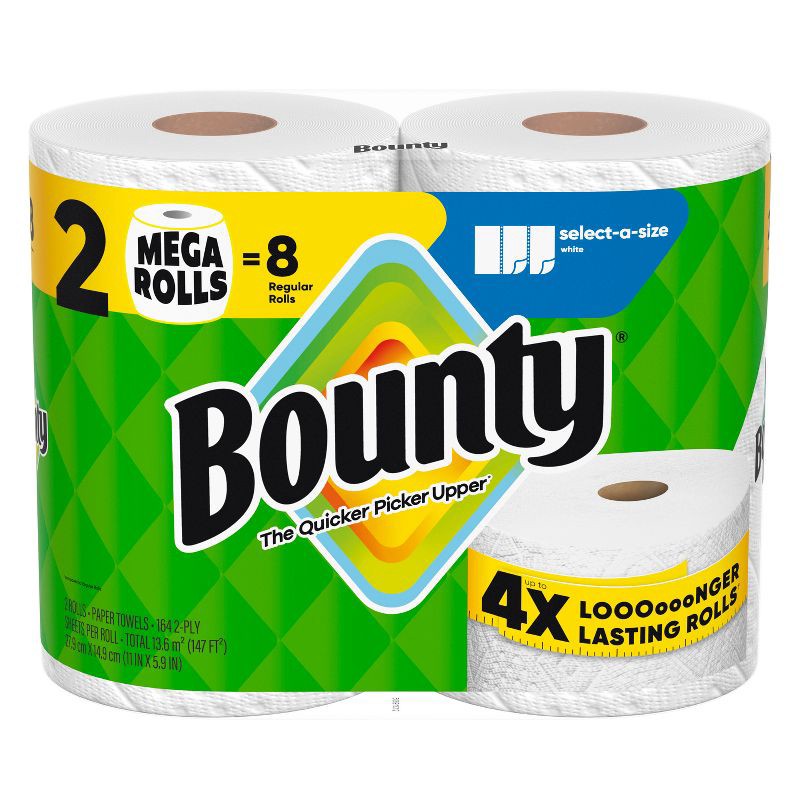 slide 13 of 16, Bounty Select-A-Size Paper Towels - 2 Mega Rolls, 1 ct