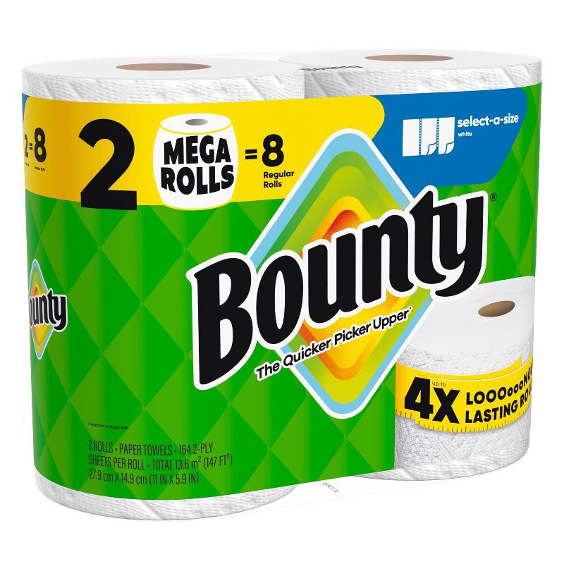 slide 15 of 16, Bounty Select-A-Size Paper Towels - 2 Mega Rolls, 1 ct