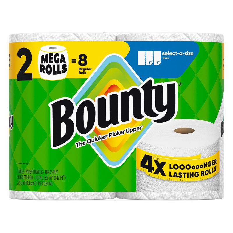 slide 14 of 16, Bounty Select-A-Size Paper Towels - 2 Mega Rolls, 1 ct