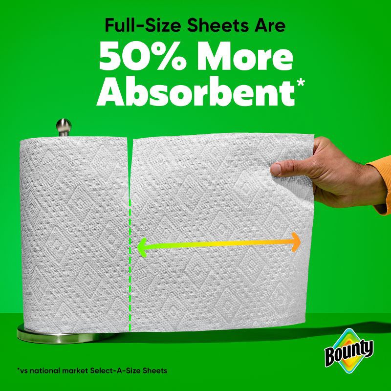 slide 6 of 16, Bounty Full Sheet Paper Towels - 6 Mega Rolls, 1 ct