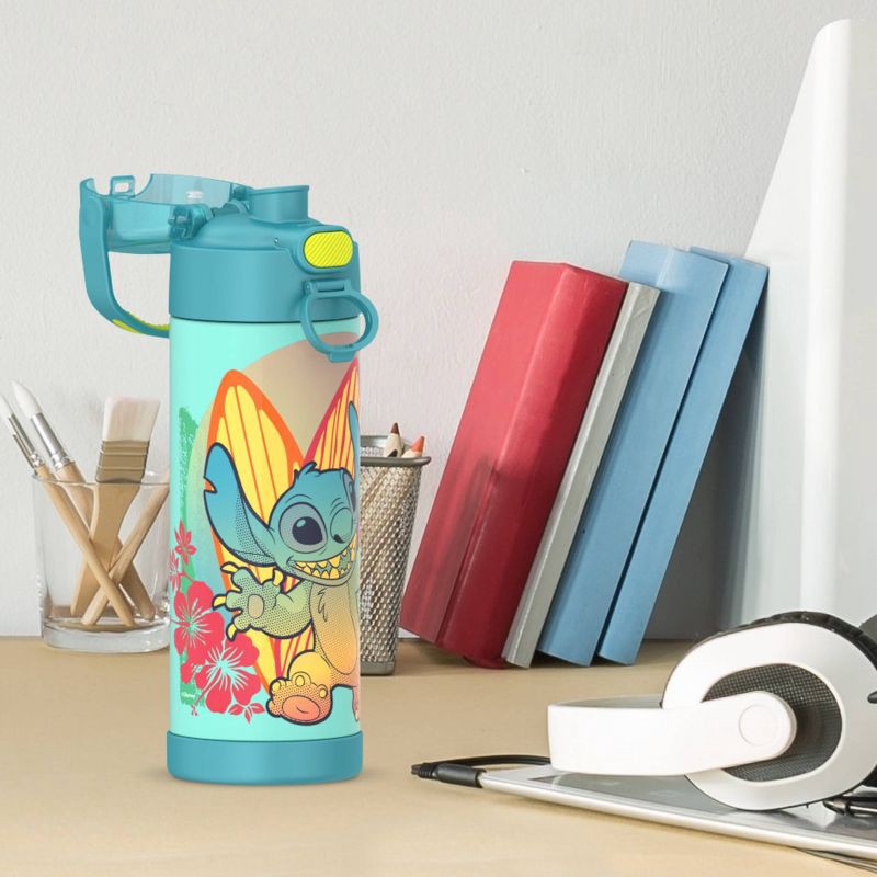 slide 7 of 8, Thermos 16oz Stainless Steel FUNtainer Water Bottle with Bail Handle - Stitch, 16 oz