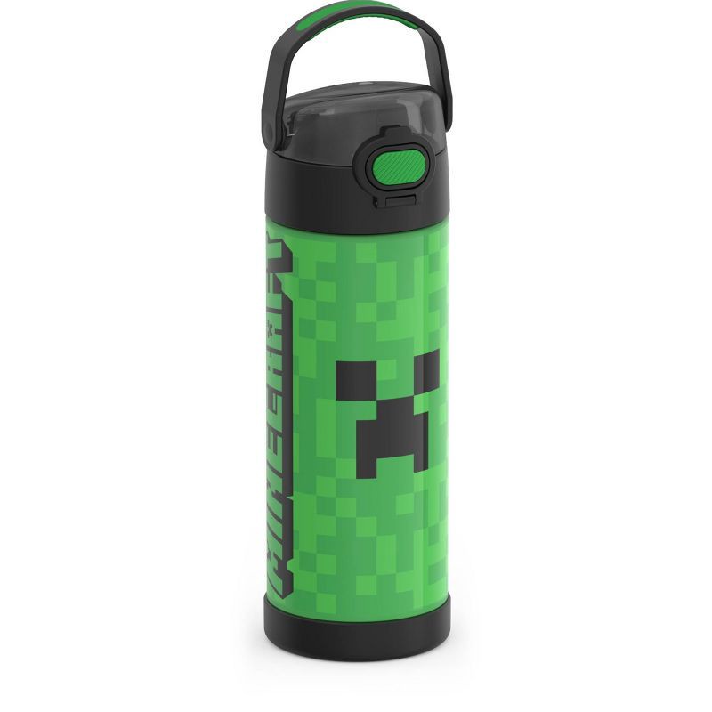 slide 2 of 9, Thermos 16oz Stainless Steel FUNtainer Water Bottle with Bail Handle- Minecraft, 16 oz