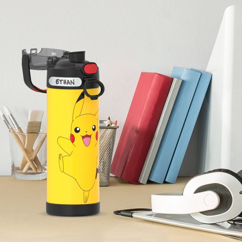 slide 9 of 9, Thermos 16oz Stainless Steel FUNtainer Water Bottle with Bail Handle - Pokemon, 16 oz